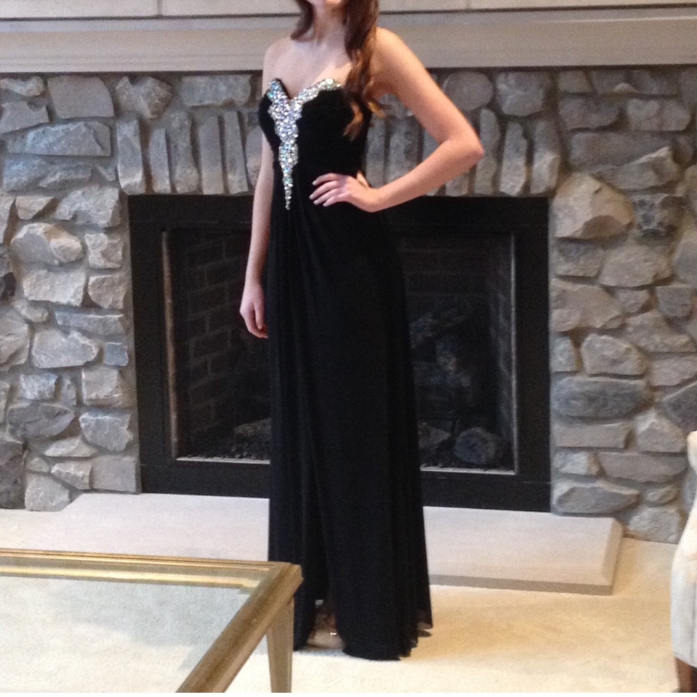 Black jeweled dress
